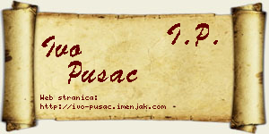 Ivo Pušac vizit kartica